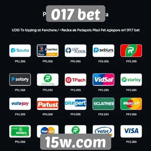 Opções de pagamento disponíveis no 017 bet